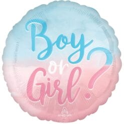 18" RND Boy? or Girl? Gender Reveal BLN