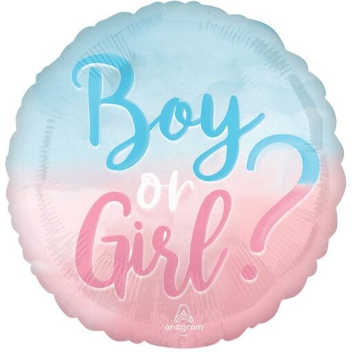 18&Quot; Rnd Boy? Or Girl? Gender Reveal Bln