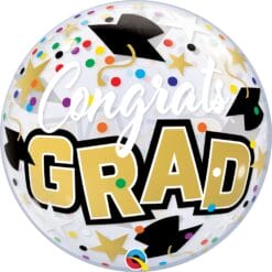 22" BBL Congrats Grad Confetti Look Balloon