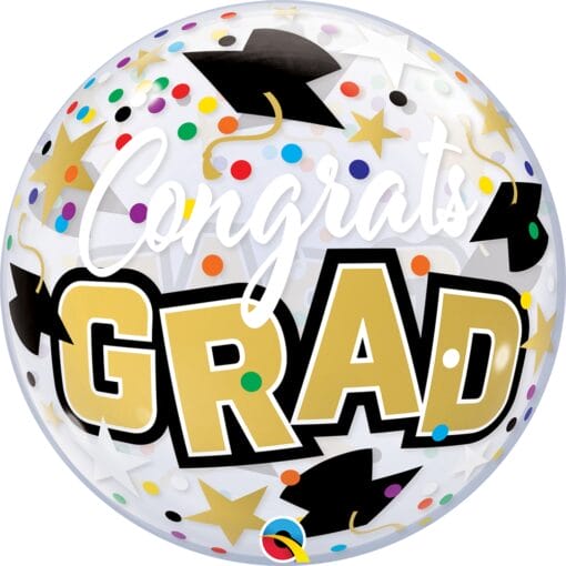 22&Quot; Bbl Congrats Grad Confetti Look Balloon