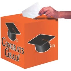 Grad Card Box 9" Orange