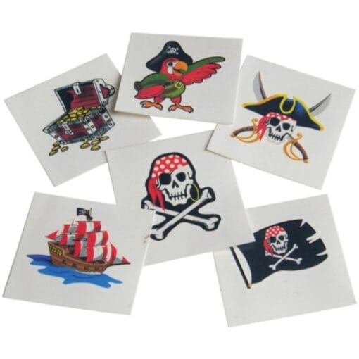 Pirate Temp Tattoos 36Ct