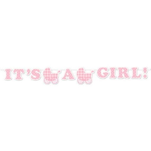 It'S A Girl Ribbon Banner