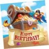 Pirate Treasure Napkins Lunch HBD 16CT