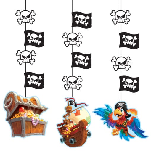 Pirate Treasure Hanging Cutouts 3Pcs