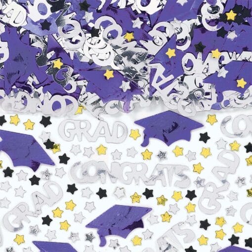 Purple Congrats Grad Confetti