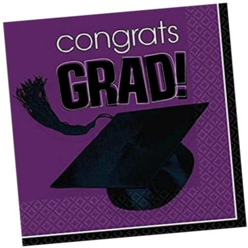 Purple Grad Napkins Lunch 36Ct