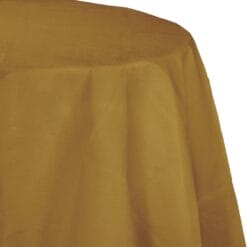 G Gold Tablecover 82" RND PPR/Poly