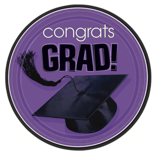 Purple Grad Plates 9” 18Ct