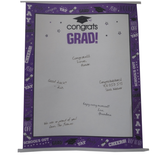 Purple Sign In Grad Scroll Sheet