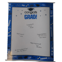 Blue Sign in Grad Scroll Sheet