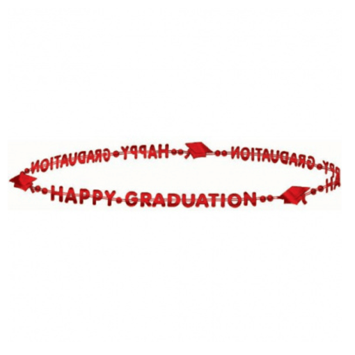 Red Graduation Bead Necklace 3Ct