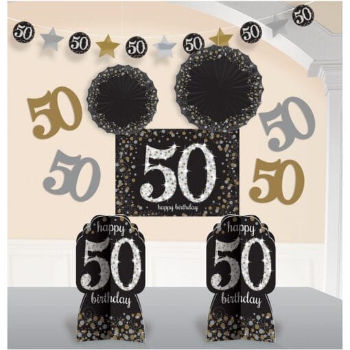 Sparkling Celebration 50Yo Room Decor Kit 10Pcs