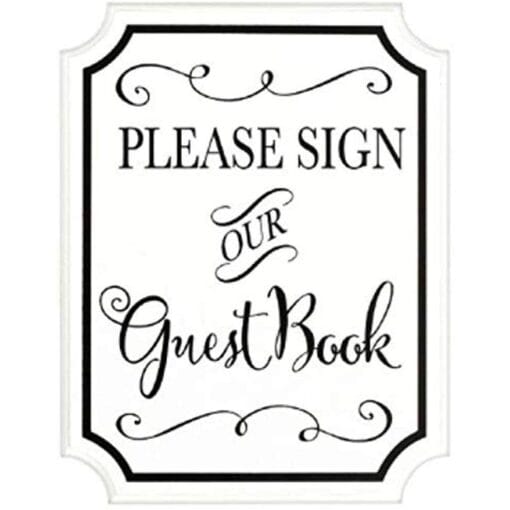 Guest Book Sign(Mdf) With Easel