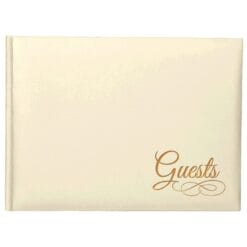 Guest Book Ivory w/Gold Detail