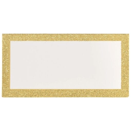 Place Card W/Gold Glitter