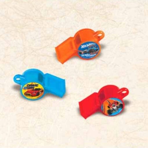 Hot Wheels 'Wild Racer' Whistle Favors 12Ct