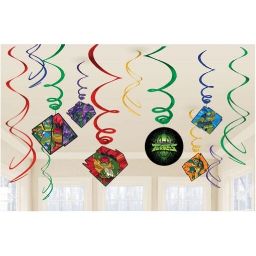 Rise Of The Teenage Mutant Ninja Turtles Swirl Hanging Decor 12Pcs