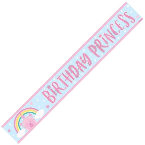 Princess Castle Birthday Foil Banner