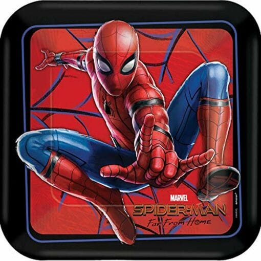 Spider-Man 'Far From Home' Square Plates 9&Quot; 8Ct