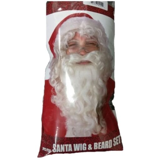 Santa Wig &Amp; Beard Deluxe Set