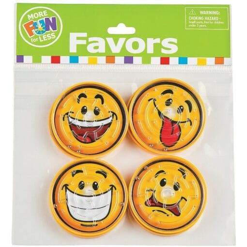 Round Smile Face Pill Puzzles 8Ct