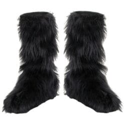Black Furry Boot Covers Child (No Size)