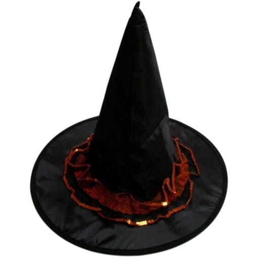 Witch Hat W/Orange Trim
