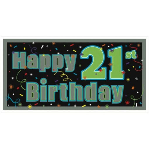 21St Brilliant Birthday Banner