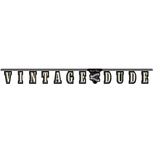 Vintage Dude Large Jointed Banner