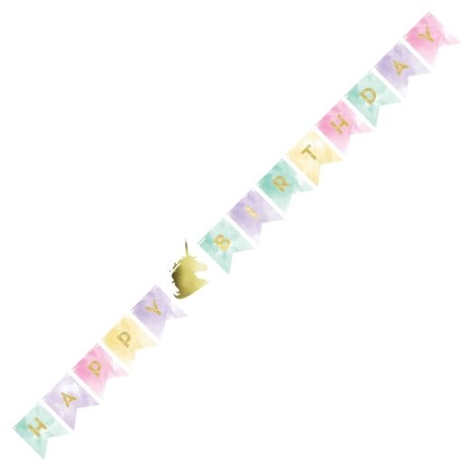 Unicorn Sparkle Birthday Letter Banner