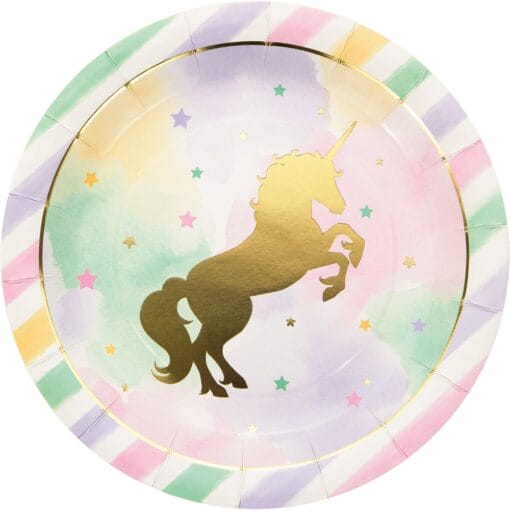 Unicorn Sparkle Plates 9&Quot; 8Ct