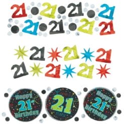 21st Brilliant Birthday Confetti