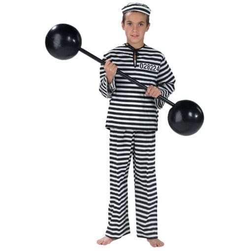 Prisoner Blk/Wht Stripe Child Costume