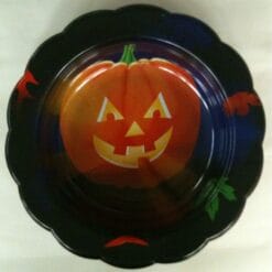 Pumpkin Scalloped Bowl Plastic 14.5"