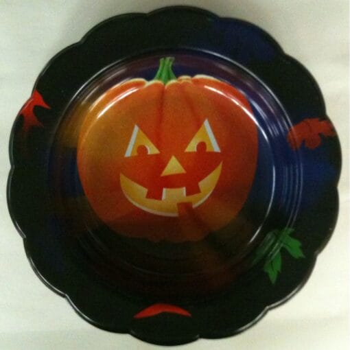 Pumpkin Scalloped Bowl Plastic 14.5&Quot;