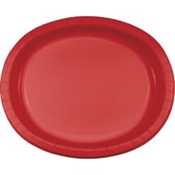 Classic Red Platter Oval PPR 10"x12" 8CT