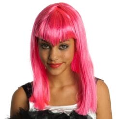 Glitter Vamp Wig Pink Child