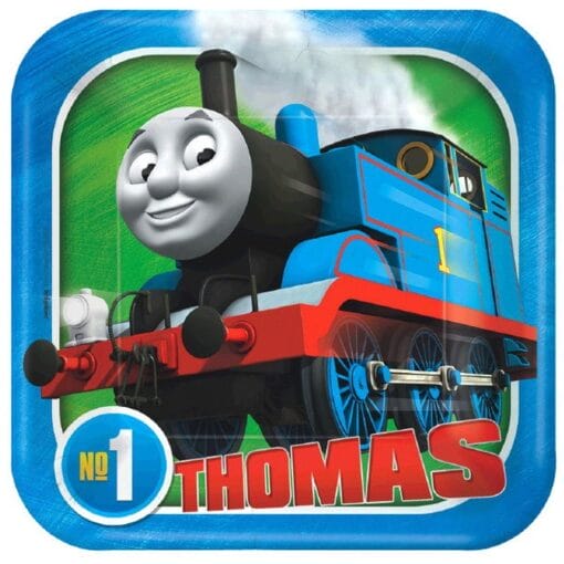 Thomas All Aboard Plates Sqr 7&Quot; 8Ct