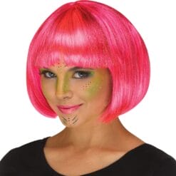 Galaxy Gal Neon Pink w/Sparkles Wig