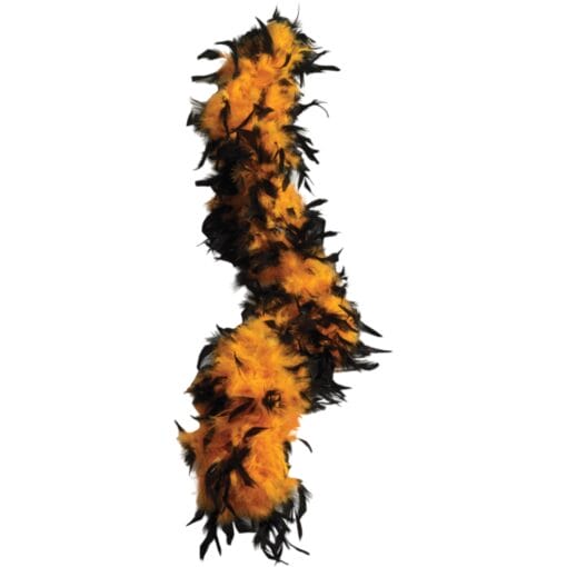 Orange &Amp; Black Feather Boa 55G