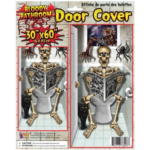 Skeleton Bathroom Door Cover
