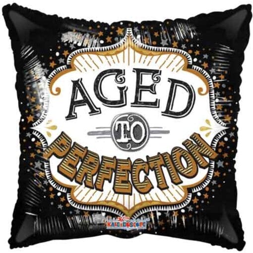 18&Quot; Sqr Aged To Perfection Foil Balloon