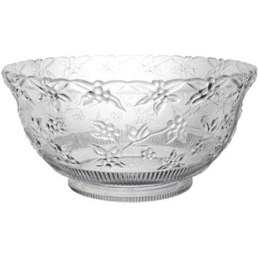 Punch Bowl Clear Embossed 12Qt