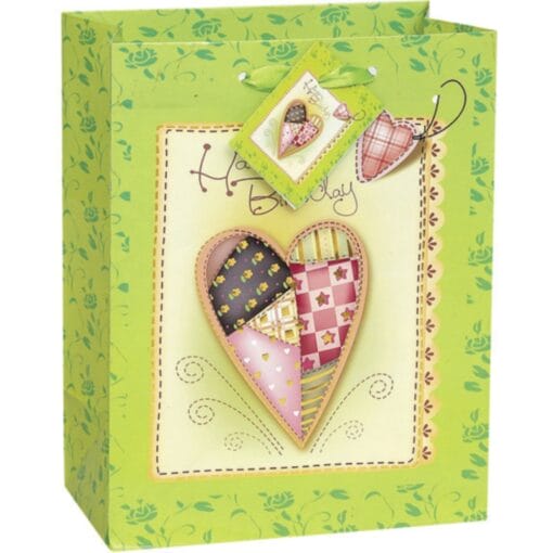 Patchwork Bday Gftbag Asst-Med