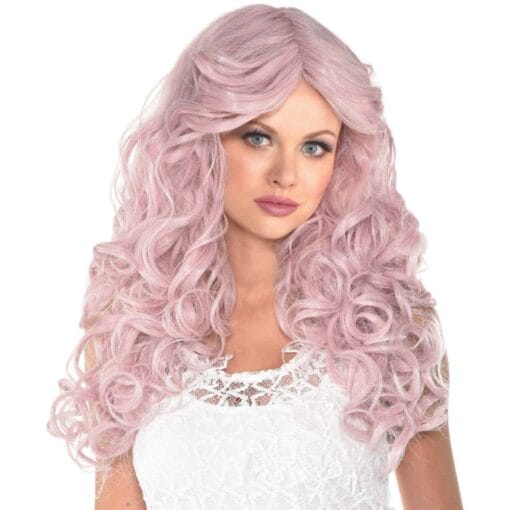 Dusty Rose Long Pink Wig