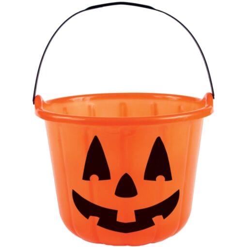 Trick Or Treat Halloween Pumpkin Bucket, 9 X 7-In.
