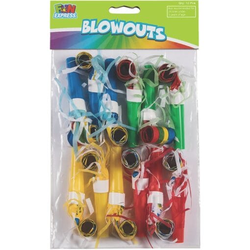 Blowouts W/Paper Fringe 12Pcs