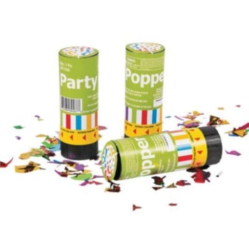 Party Poppers 4 1/4&Quot; Twist Spring Loaded 12Ct