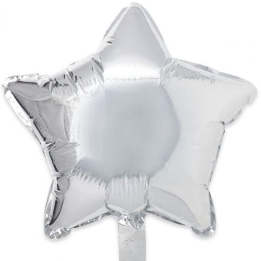 18&Quot; Str Shiny Silver Foil Balloon